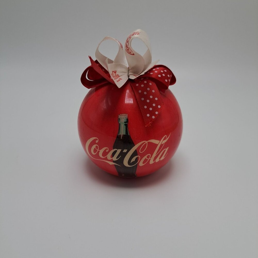 Coca-Cola 1993 Vintage Christmas Ornament With Ribbon Bow